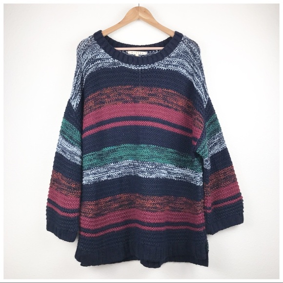 Xirena Colorful Stripe Alpaca Blend Sweater‎ Size Large - Picture 1 of 8